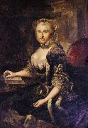 Johann Georg Ziesenis Portrait of Augusta Hanover oil
